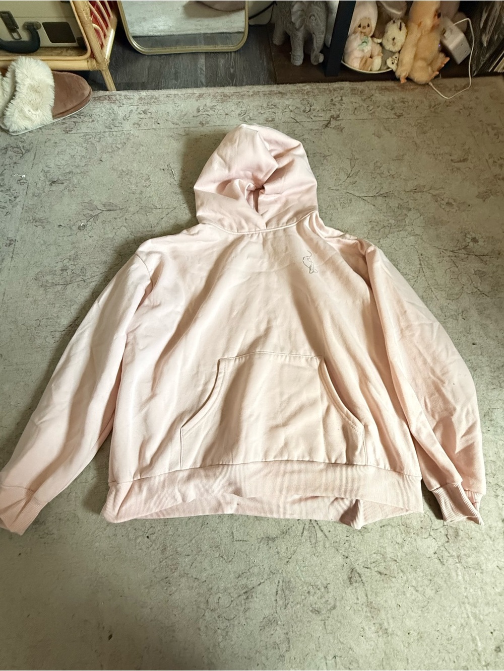Soft Pink Hoodie with Pocket
